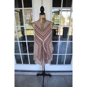 Derek Lam Silk Paisley Lace Up Sleeveless Dress Size 2